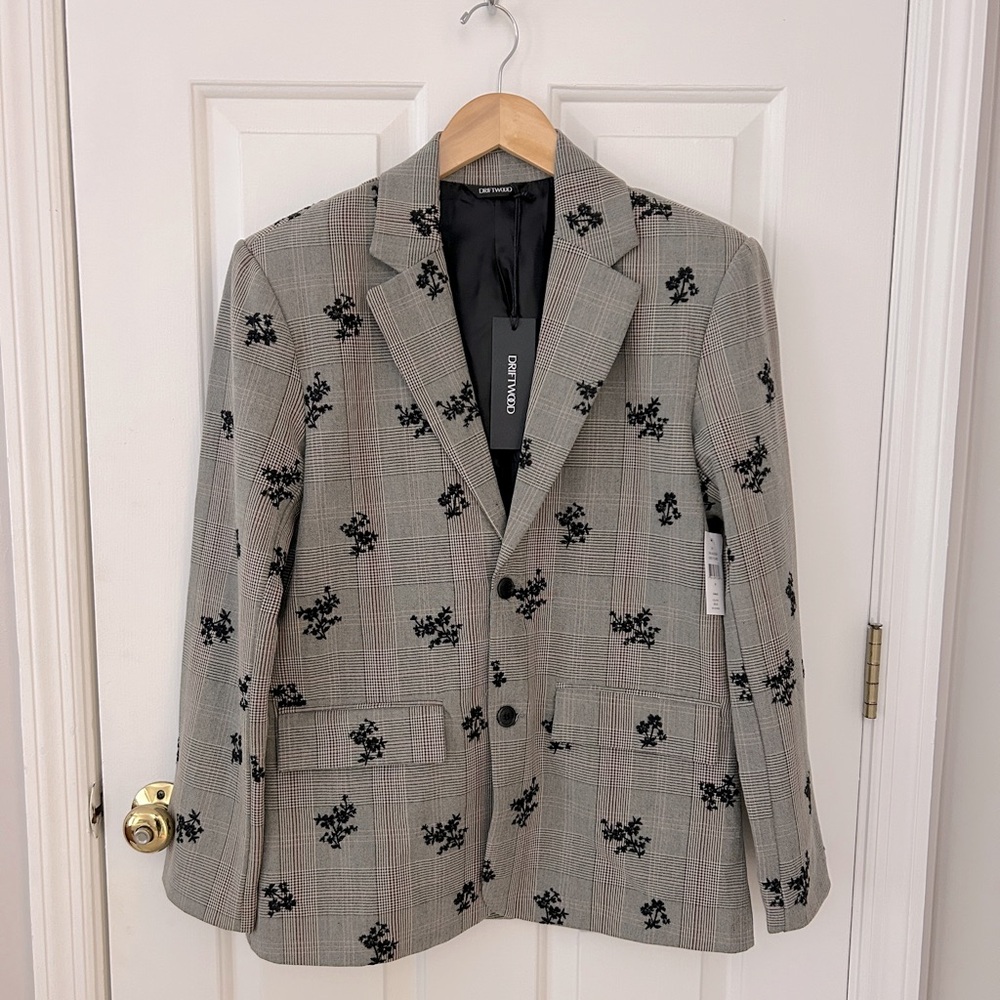 DRIFTWOOD Embroidered Plaid Blazer